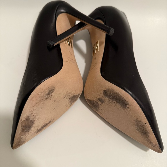 Tamara Mellon Rebel 105 Capretto Black Leather Pumps, Size 5 - Picture 3 of 6